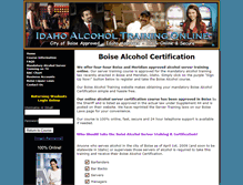 Tablet Screenshot of boisealcoholcertification.com